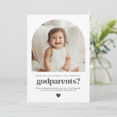 Werden Sie meine Eltern sein, die ein Foto vorgesc Einladung (Stehend Vorderseite)