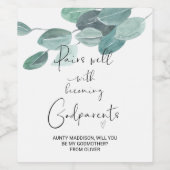 Werden Sie meine Eltern sein neue Baby-Ankündigung Weinetikett (Einzelnes Label)