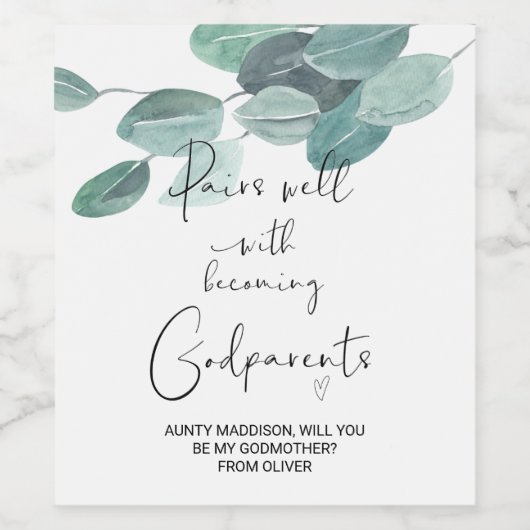 Werden Sie meine Eltern sein neue Baby-Ankündigung Weinetikett (Einzelnes Label)