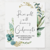 Werden Sie meine Eltern sein neue Kinderankündigun Weinetikett (Einzelnes Label)