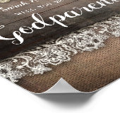 Werden Sie meine Eltern sein - rustikales Foto-Ges Poster (Ecke)