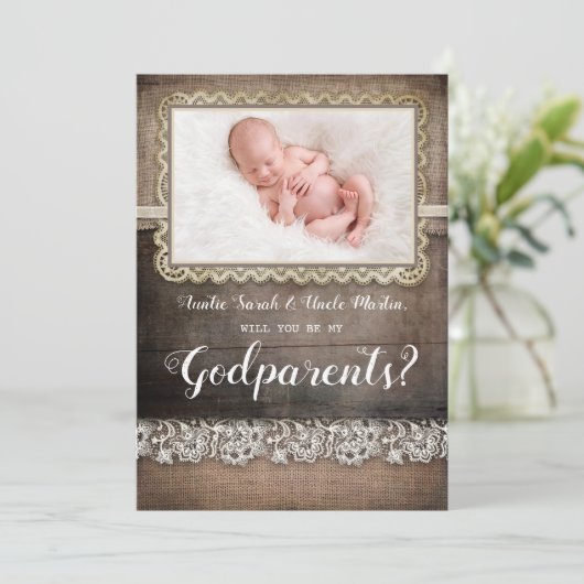 Werden Sie meine Eltern Vorschlag Foto-Karte Einladung (Stehend Vorderseite)