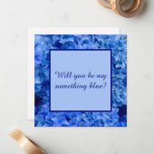 Werden Sie meine etwas blaue, Hydrangee-Grenze sei Mitteilungskarte (Vorderseite/Rückseite Beispiel)