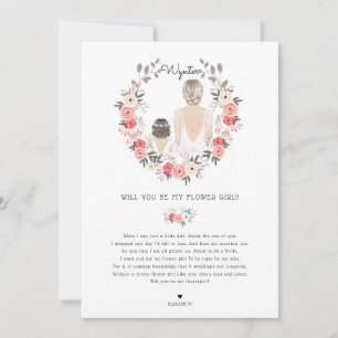 Werden Sie meine "Flower Girl"-Vorschlagskarte sei Einladung