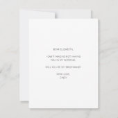 Werden Sie meine Foto-Vorschlagskarte sein? Dankeskarte (Rückseite)