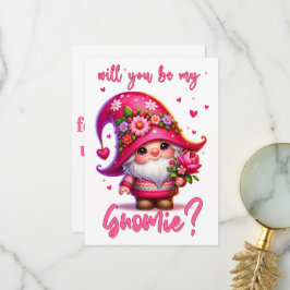 Werden Sie meine Gnomie - Valentinstag-Karte sein? Dankeskarte