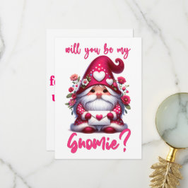 Werden Sie meine Gnomie - Valentinstag-Karte sein? Dankeskarte