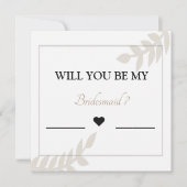 Werden Sie meine goldene Bridesmaid-Blumenkarte? Einladung (Vorderseite)