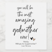 Werden Sie meine Götzenanfrage Fragend sein? Weinetikett (Einzelnes Label)