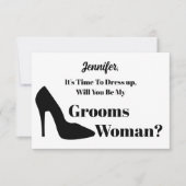 werden Sie meine Groomsfrau sein, der moderne, ein Einladung (Vorderseite)