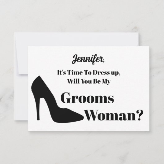 werden Sie meine Groomsfrau sein, der moderne, ein Einladung (Vorderseite)