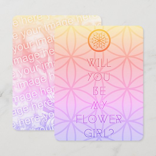 Werden Sie meine heilige Blume sein? Einladung (Vorne/Hinten)
