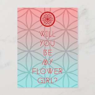 Werden Sie meine heilige Blume sein? Einladungspostkarte