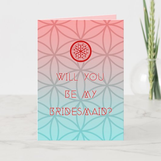 Werden Sie meine heilige Brautjungfrau sein? Einladung (Vorderseite)