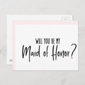 Werden Sie meine Hochzeitskarte für meine Trauzeug Einladungspostkarte (Vorne/Hinten)