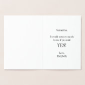 Werden Sie meine Jr Bridesmaid Gold Foil Card sein Folienkarte (Innenseite)