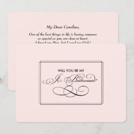 Werden Sie meine Jr. Bridesmaid sein? Elegantes Ro Einladung