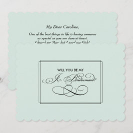 Werden Sie meine Jr. Bridesmaid sein? Minze Minima Einladung