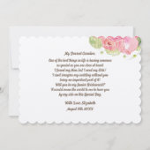 Werden Sie meine Jr. Bridesmaid sein? Romantische Einladung (Rückseite)