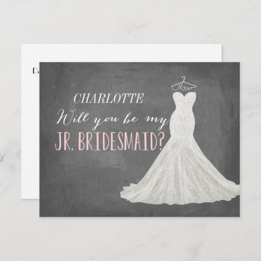 Werden Sie meine Juniorenjury sein? | Bridesmaid Einladung (Vorne/Hinten)