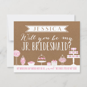 Werden Sie meine Juniorenjury sein? Bridesmaid Einladung
