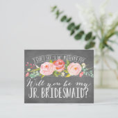 Werden Sie meine Juniorenjury sein? | Bridesmaid Einladung (Stehend Vorderseite)