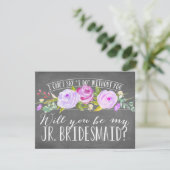 Werden Sie meine Juniorenjury sein? | Bridesmaid Einladung (Stehend Vorderseite)