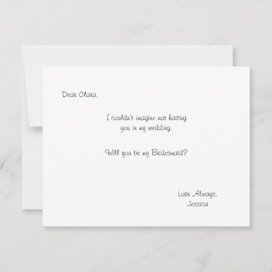 Werden Sie meine Juniorenjury sein? | Bridesmaid Einladung (Rückseite)