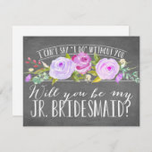 Werden Sie meine Juniorenjury sein? | Bridesmaid Einladung (Vorne/Hinten)