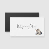 Werden Sie meine Katzenmutter sein? Magnetkarte (Vorne/Hinten)