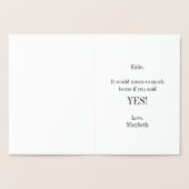 Werden Sie meine Matrone der Ehrengoldfolie sein? Folienkarte (Innenseite)