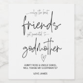 Werden Sie meine Mutter sein, die die Ankündigung  Weinetikett (Einzelnes Label)