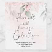 Werden Sie meine neue Babyankündigung sein? Weinetikett (Einzelnes Label)