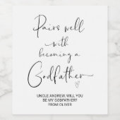 Werden Sie meine neue Kinderankündigung sein? Weinetikett (Einzelnes Label)