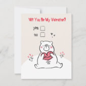 Werden Sie meine niedliche Valentinerkarte sein? Mitteilungskarte (Vorderseite)