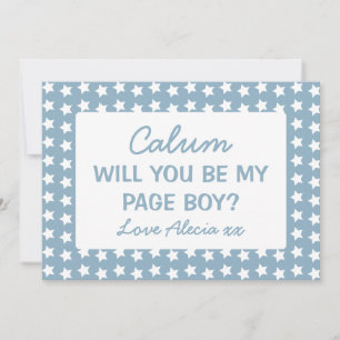 Werden Sie meine Page Boy Blue Stars sein? Einladung