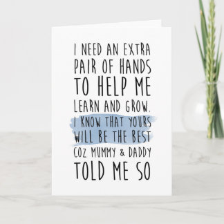 Werden Sie meine Patmutter / Pate / Vater / Patene Einladung