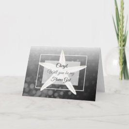 Werden Sie meine Personalisierte Blütenmädchenkart Einladung