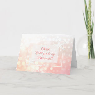 Werden Sie meine Personalisierte Bridesmaid-Karte  Einladung