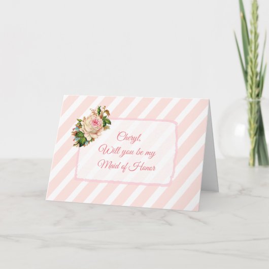 Werden Sie meine Personalisierte Trauzeugin sein? Einladung (Vorderseite)