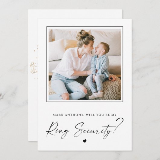 Werden Sie meine Ring Security Vorschlag Foto-Kart (Vorne/Hinten)