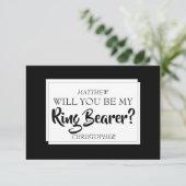 Werden Sie meine Ringträgerkarte sein? RSVP Karte (Stehend Vorderseite)