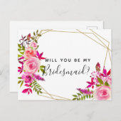 Werden Sie meine Rose auf der Postkarte meiner Gro (Vorne/Hinten)