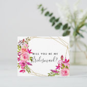 Werden Sie meine Rose auf der Postkarte meiner Gro (Stehend Vorderseite)