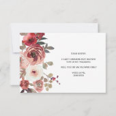 Werden Sie meine Rose für das Blumenmädchen Red Bl (Rückseite)