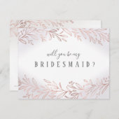 Werden Sie meine Rose Goldmedaille der Braut? Einladung (Vorne/Hinten)