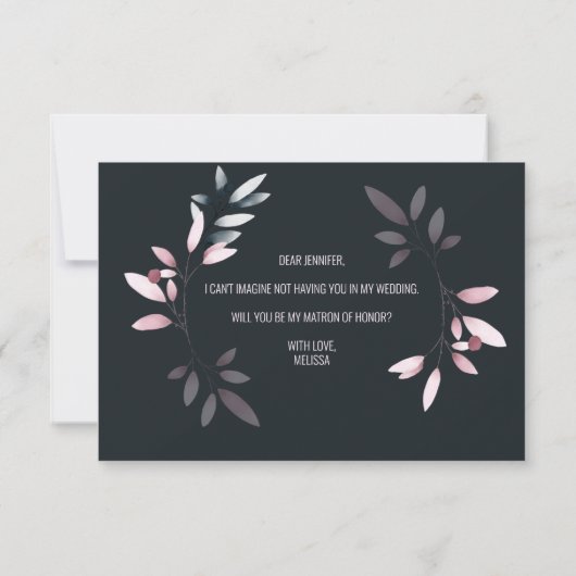 Werden Sie meine Schirmherrin für die Ehre der ros (Rückseite)