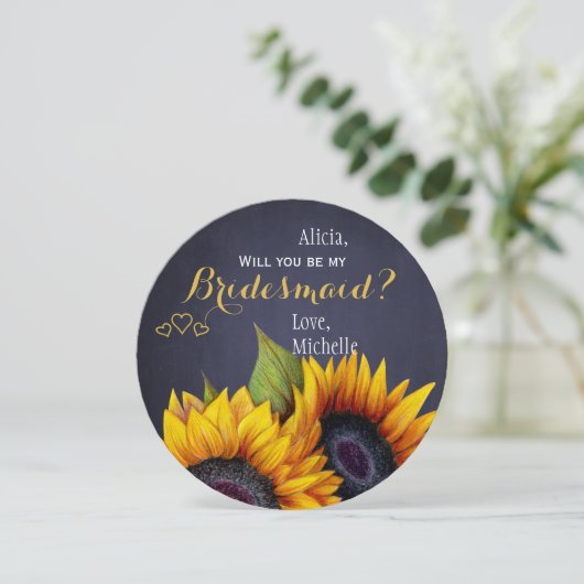 Werden Sie meine Sonnenblumen-Flotte sein? Einladung (Stehend Vorderseite)