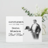 Werden Sie meine Trauzeuge Request Card sein? Einladung (Stehend Vorderseite)