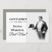 Werden Sie meine Trauzeuge Request Card sein? Einladung (Vorne/Hinten)